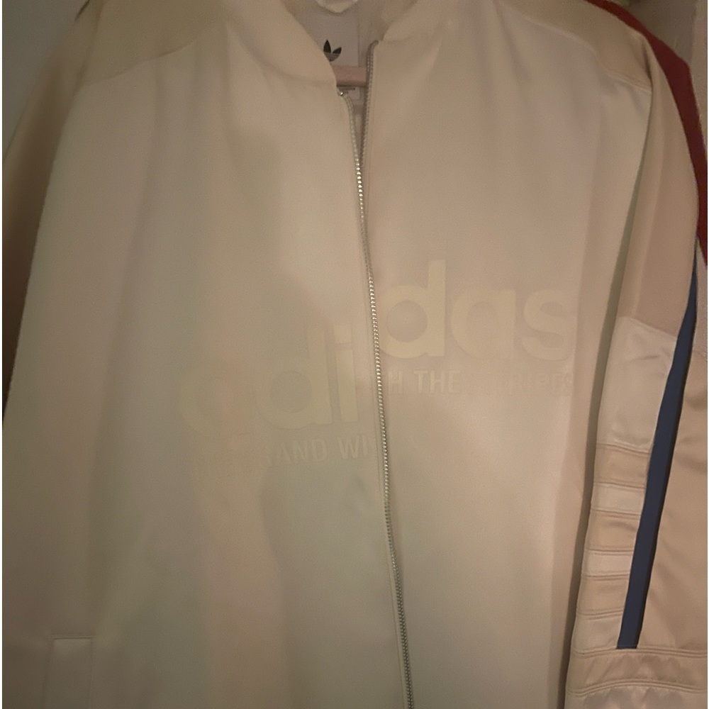 Adidas Jacket cream with Adidas in white